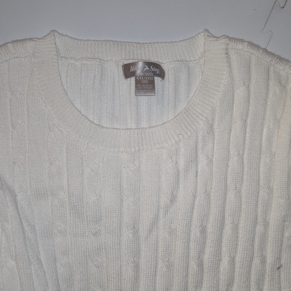 White Stag Women's Ivory Cable Knit Top